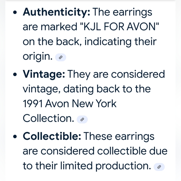 Kenneth Jay Lane For Avon  Clip On Earrings - Picture 10 of 10